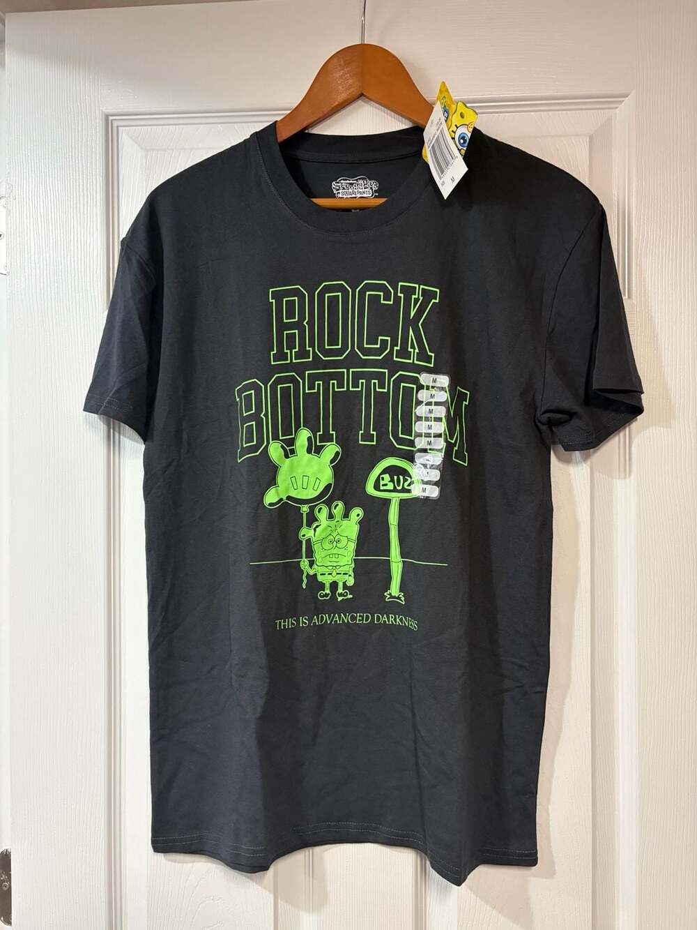 SpongeBob SquarePants Rock Bottom T-Shirt Size M Black
